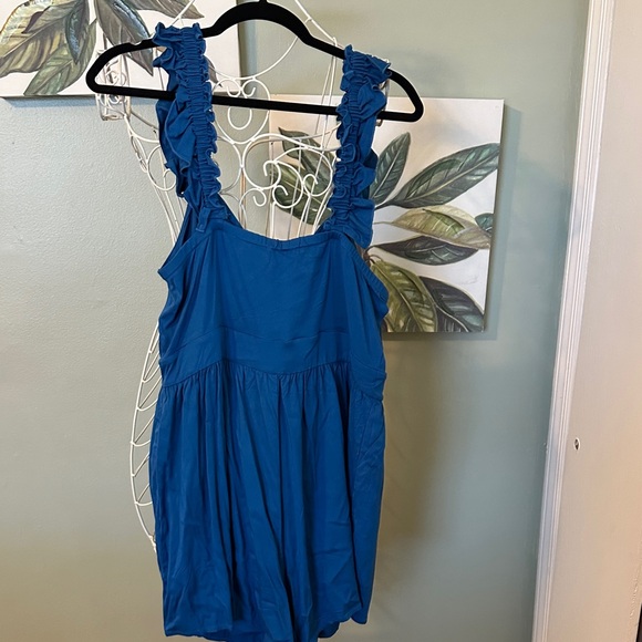 Torrid Blue Ruffled Jumpsuit - Picture 3 of 3